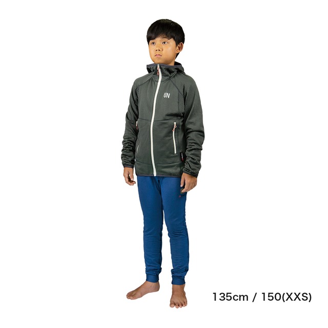 Kids 130 / UN2100 Light weight fleece hoody / Charcoal