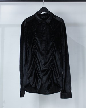 【Caka BLACK】Draw Code Gimmick L/S Velour Shirt