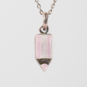 PENCIL pink & clear - necklace -