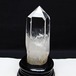 水晶 六角柱 虹入り 水晶 ポイント 台座付属 置物 原石 一点物 152-4505