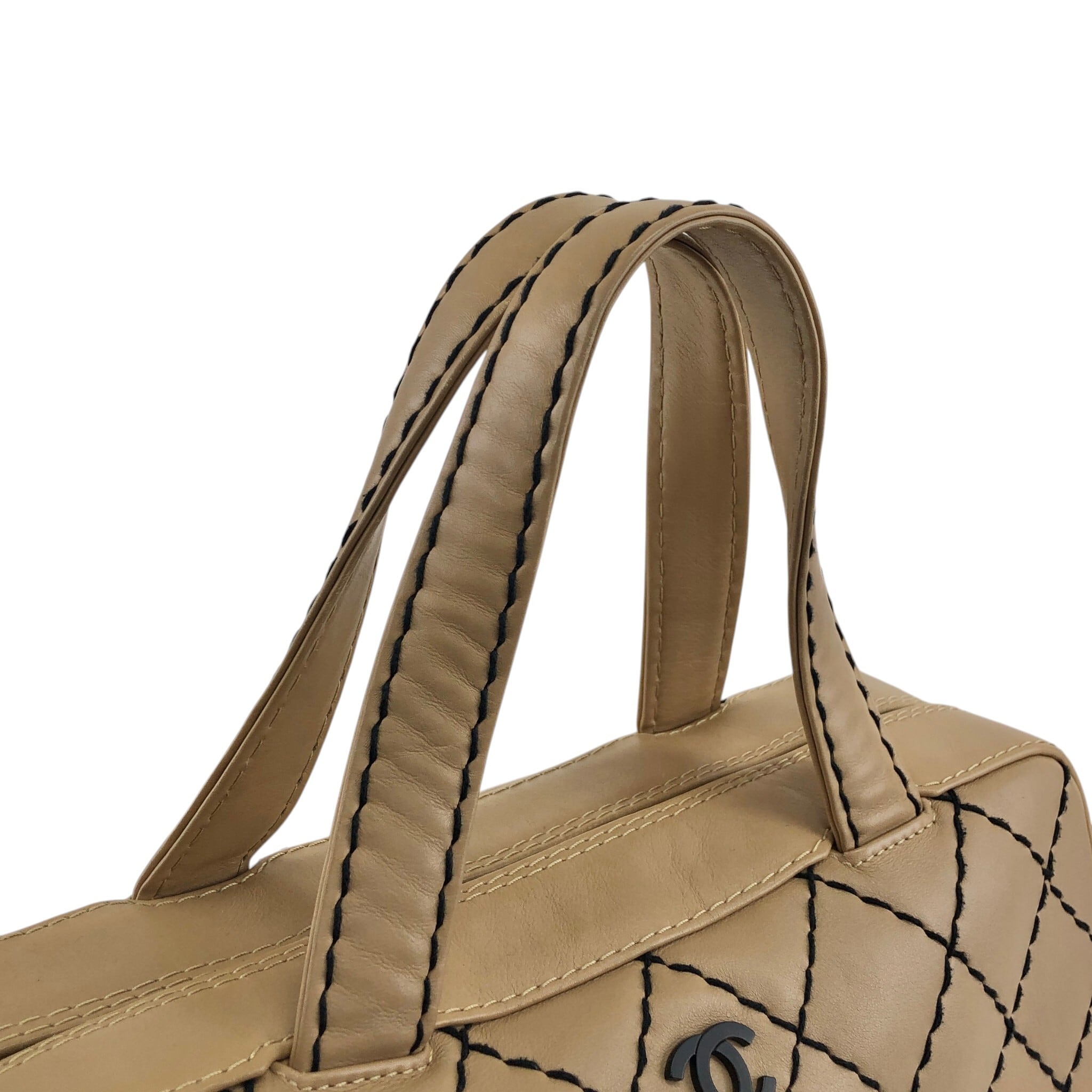 CHANEL シャネル マトラッセ ハンドバッグ ベージュ ココマーク