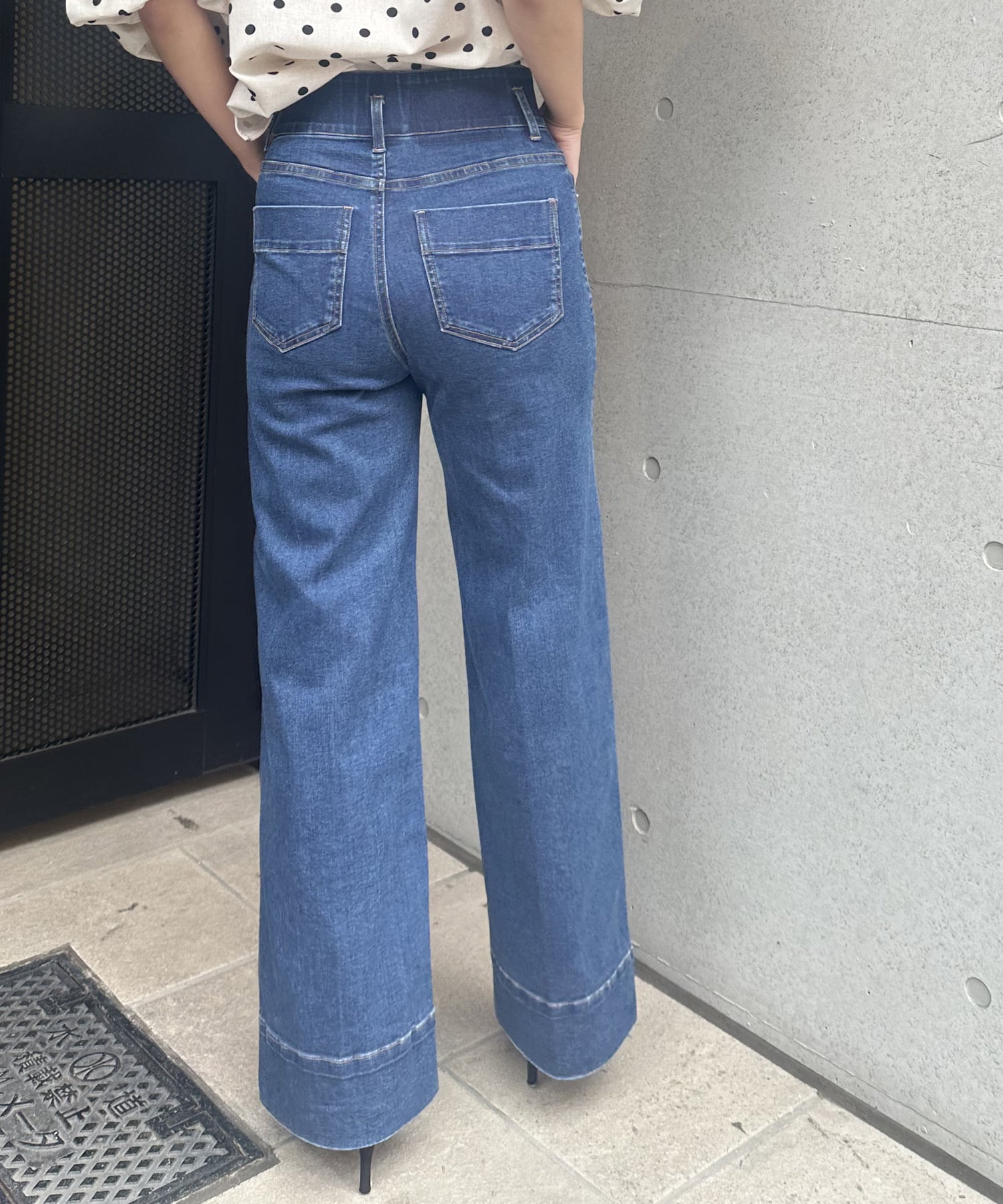 美着ハイストレッチデニムパンツ B/ネイビー | troisiemechaco