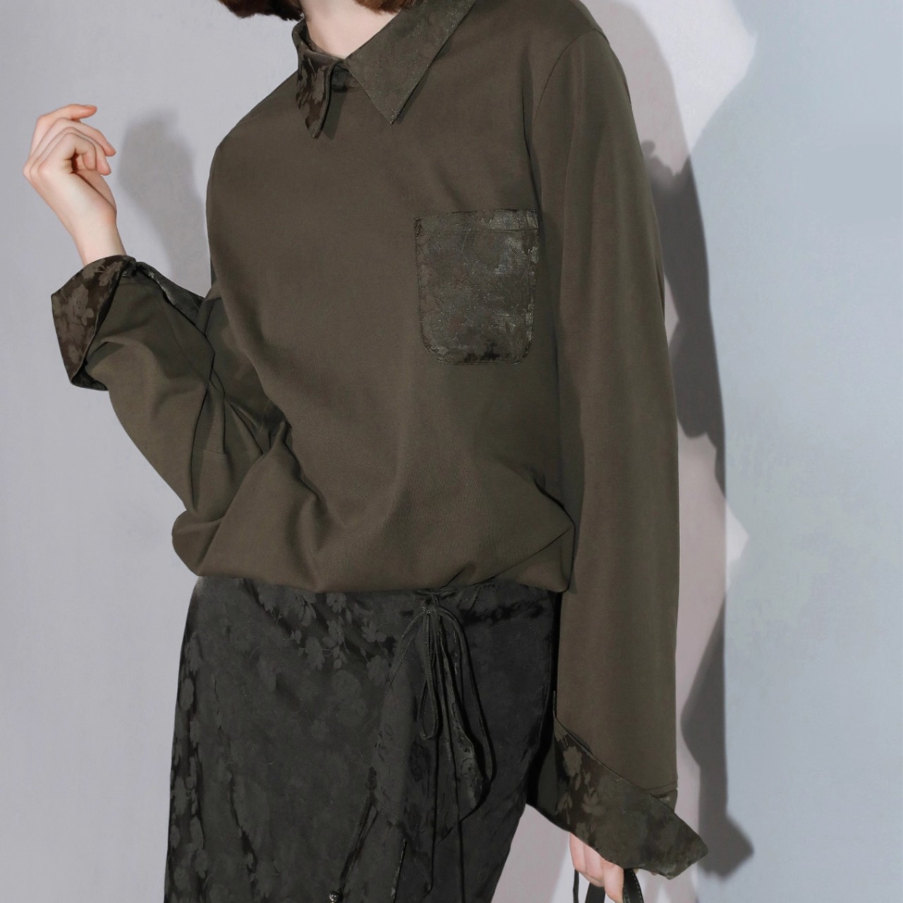 シャツカラー パッチポケット付き シャツ 00014・画像6