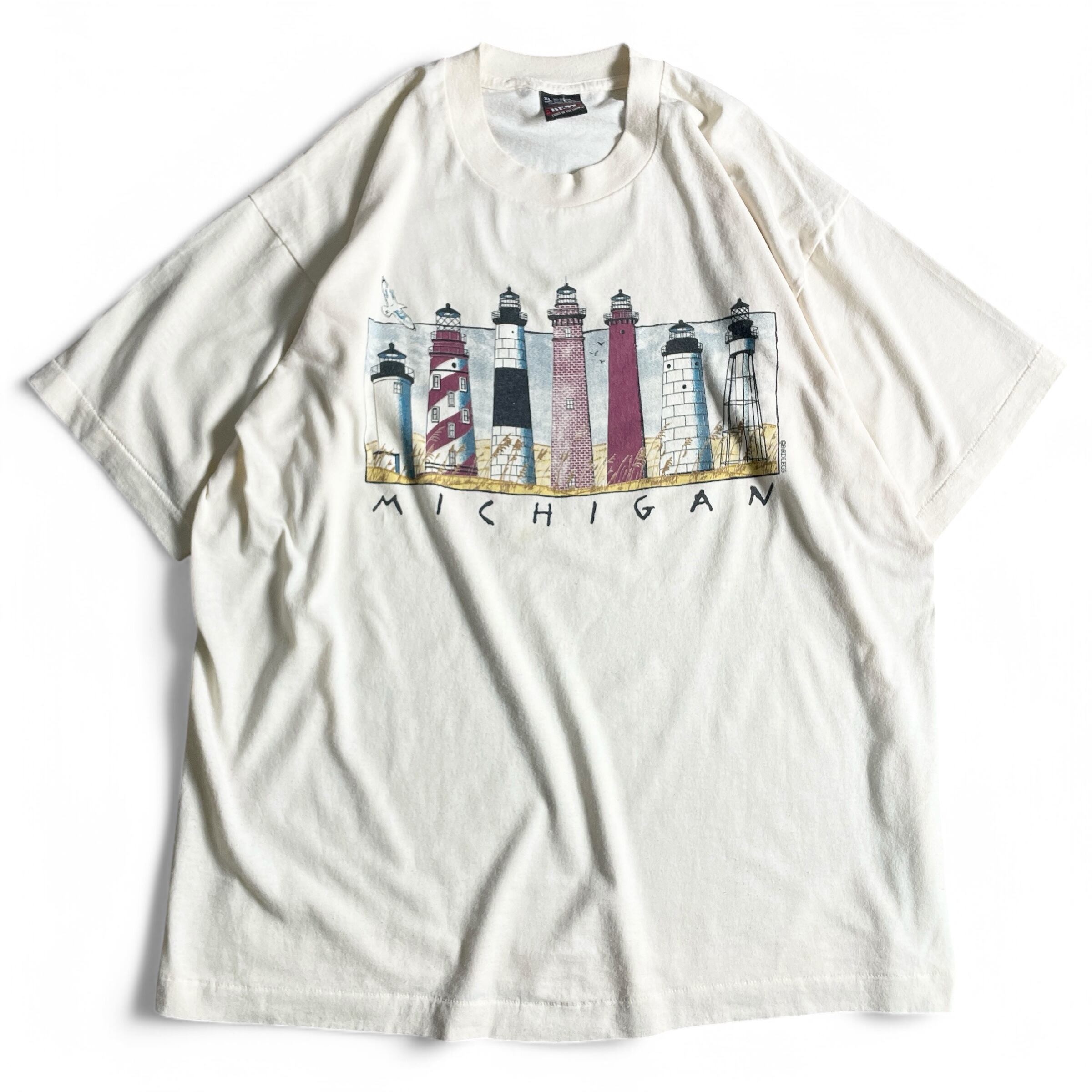 90s USA製 Michigan アート 絵画 vintage T-shirt