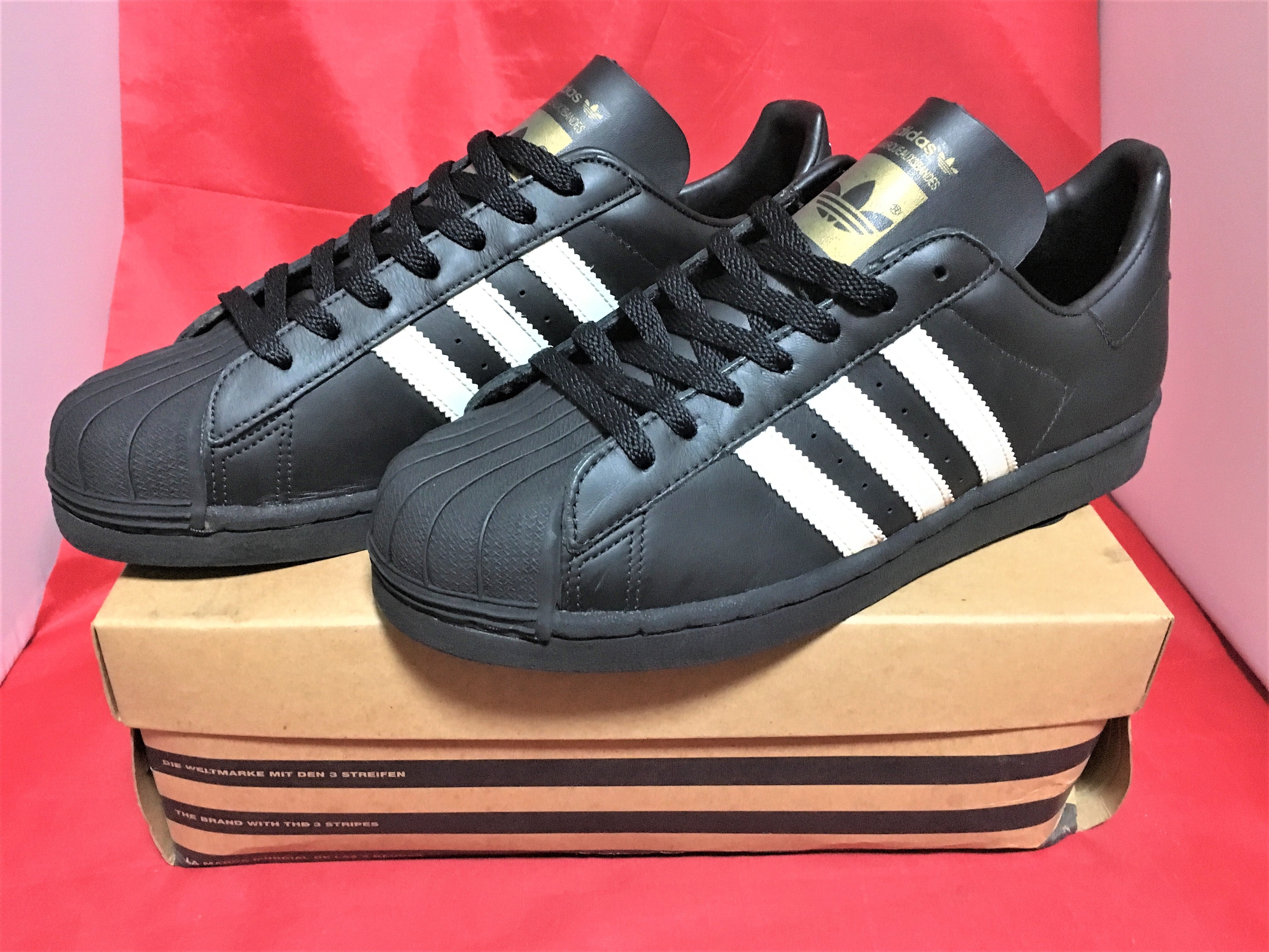 adidas スニーカー スーパースター 黒 24.0