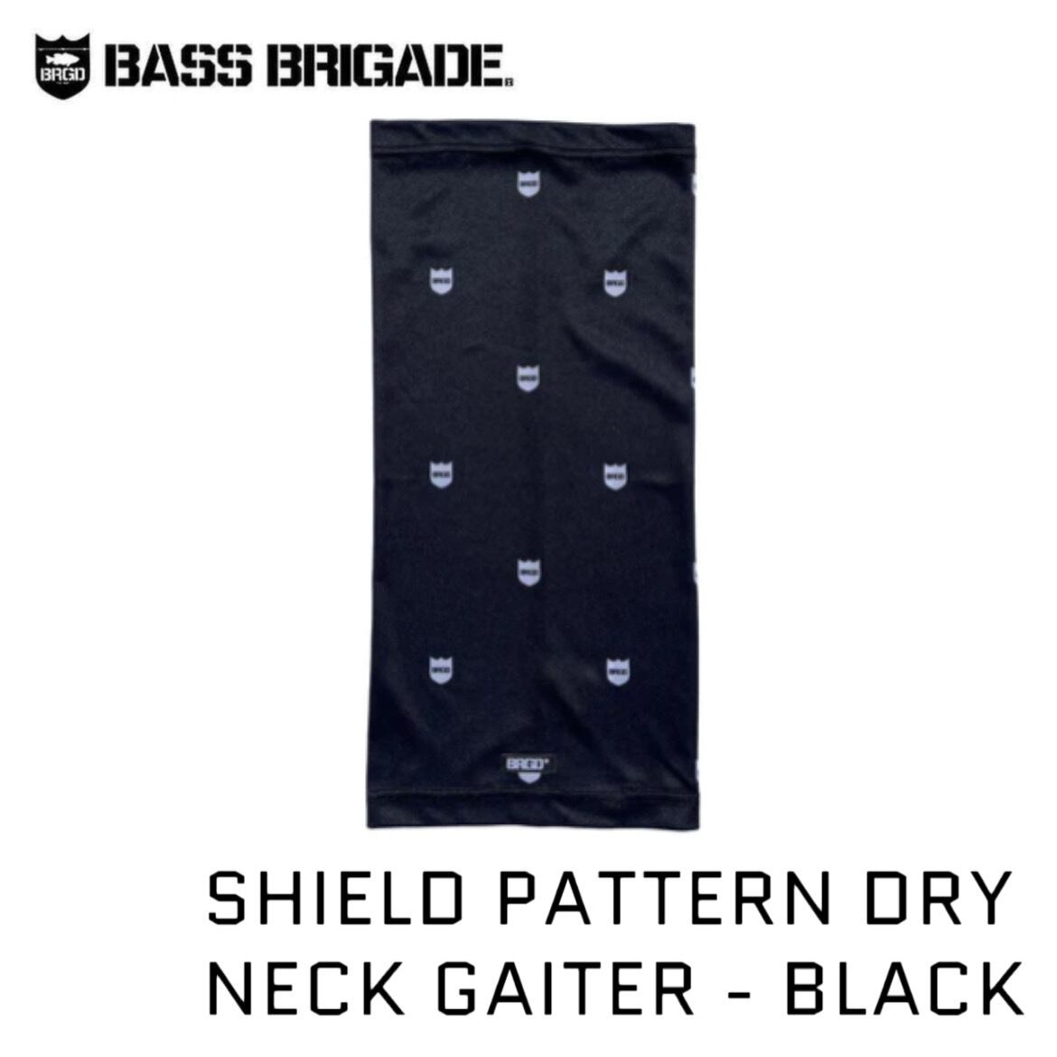 【BASS BRIGADE】SHIELD PATTERN DRY NECK GAITER - BLACK バスブリゲード