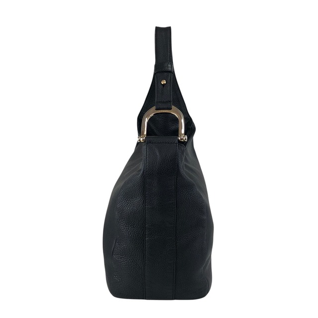 GUCCI グッチ ショルダーバッグ ブラック ロゴ レザー セミショルダーバッグ vintage ヴィンテージ オールド 4wyrtg