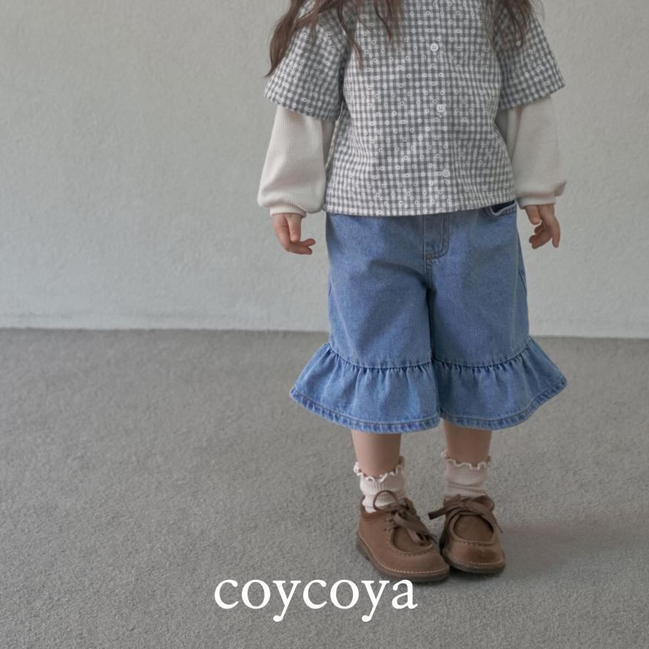 «予約»«coycoya» デニムフリルパンツ 2colors