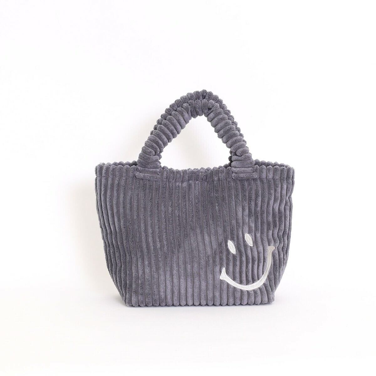 【クーコ COOCO】SMILEYｺｰﾃﾞｭﾛｲ刺繍ﾗﾝﾁﾄｰﾄﾊﾞｯｸﾞ ブラウン