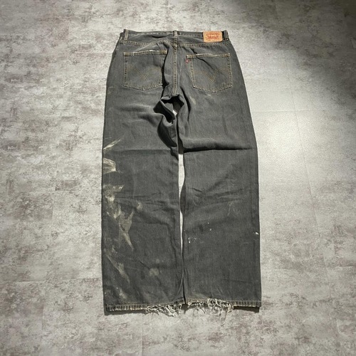 【W34 L34】 香港製 usa levi's 先染ブラック 569 詳細写真2