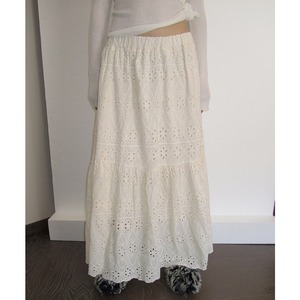 flower lace long skirt　k-0084