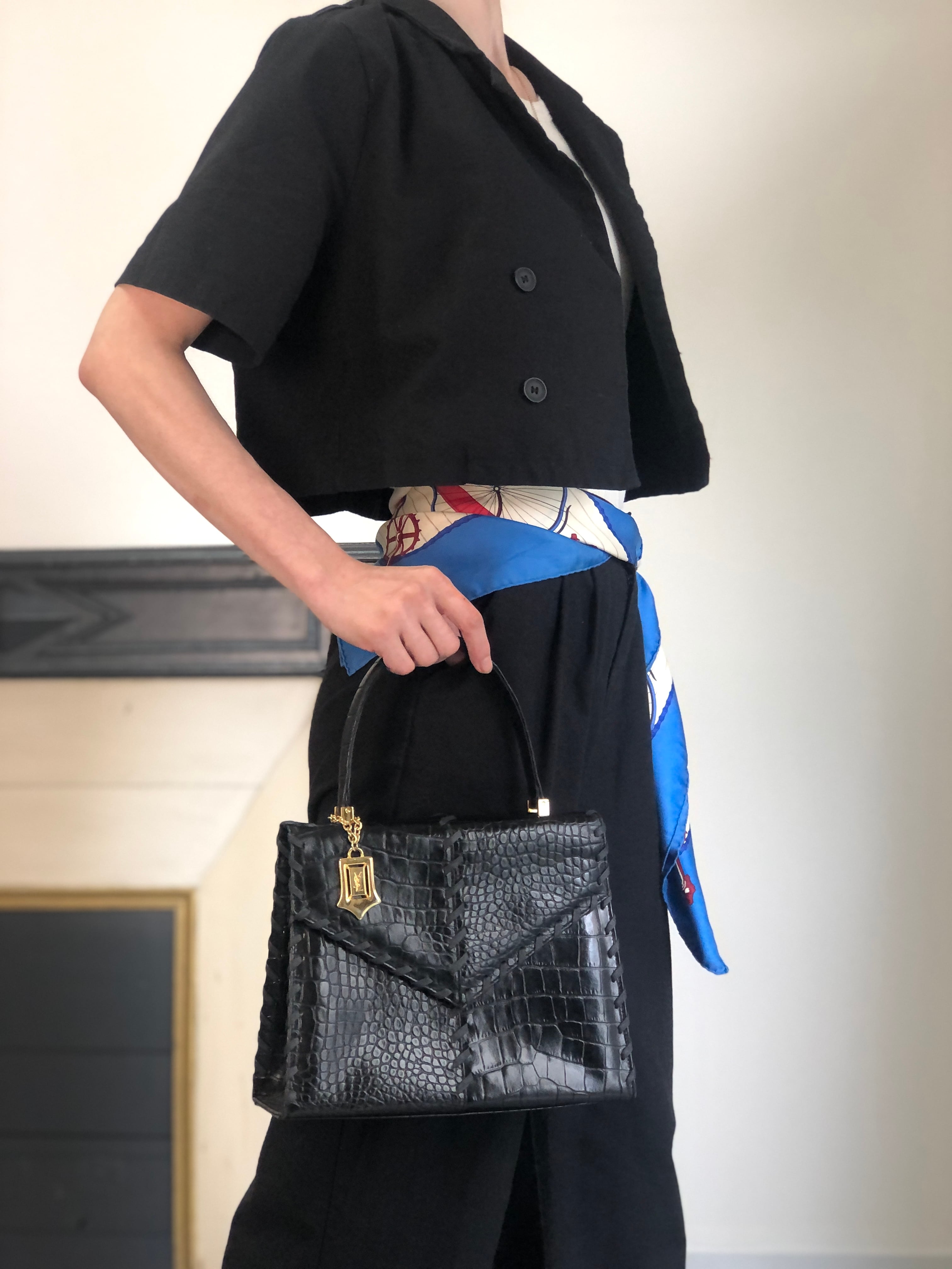 Yves Saint Laurent イヴ・サンローラン ハンドバッグ ブラック YSL