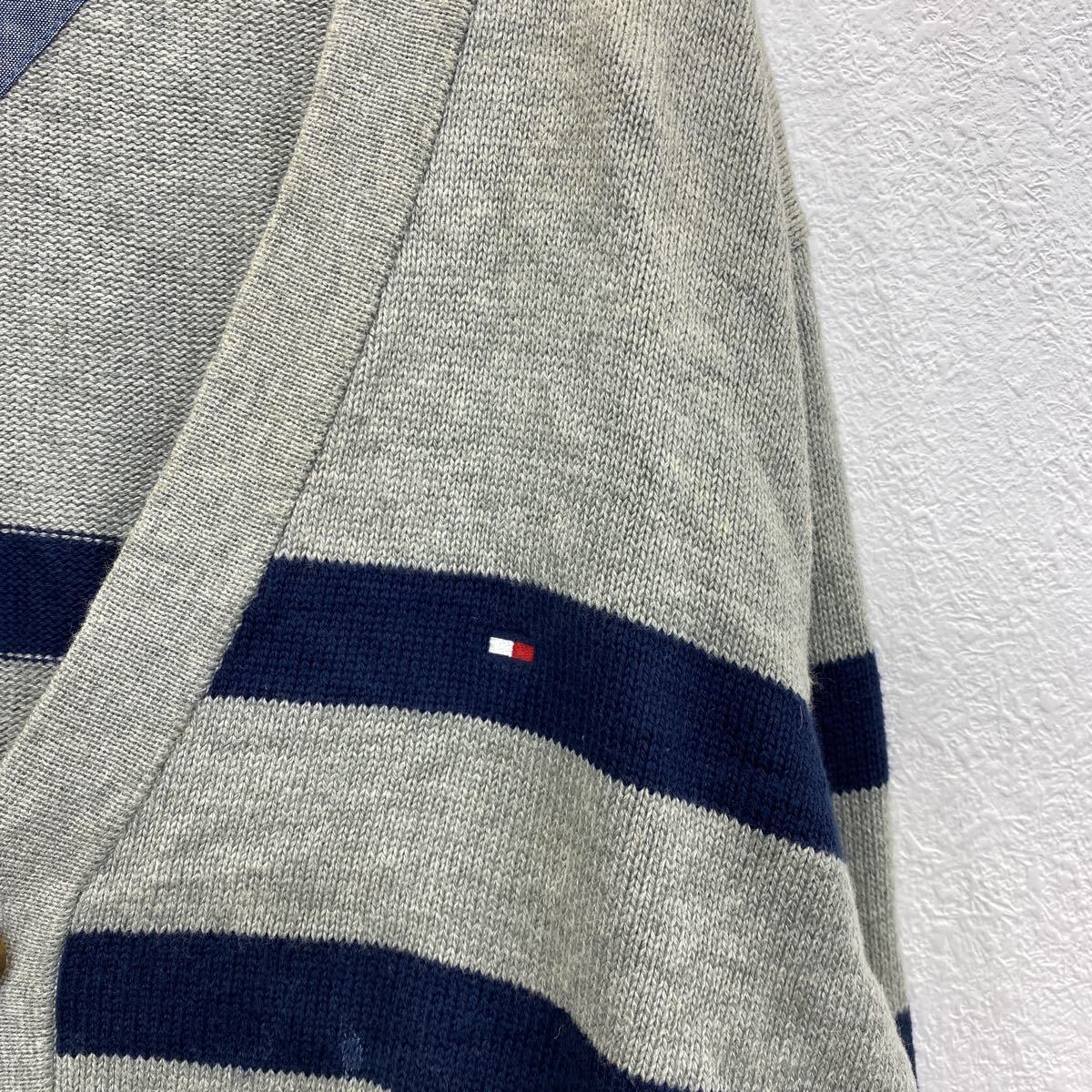 TOMMY HILFIGER ニットカーディガン L グレー トミーヒルフィガー