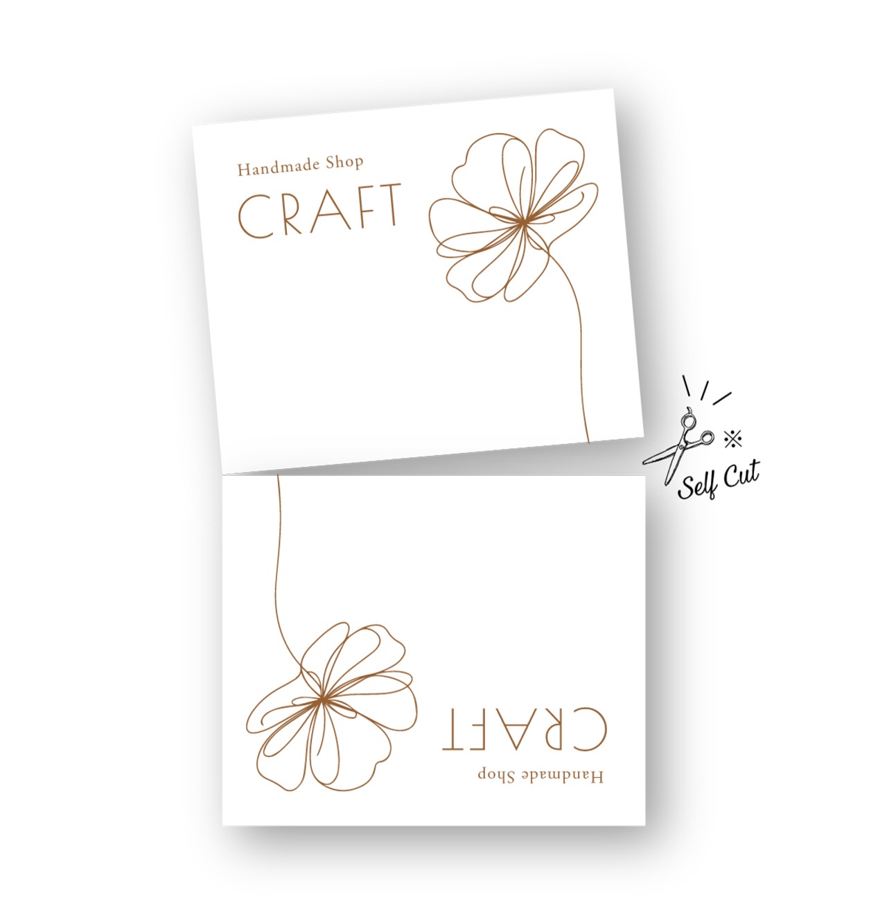 線画のフラワーデザイン ｜ アクセサリー台紙 ｜ cd_00428