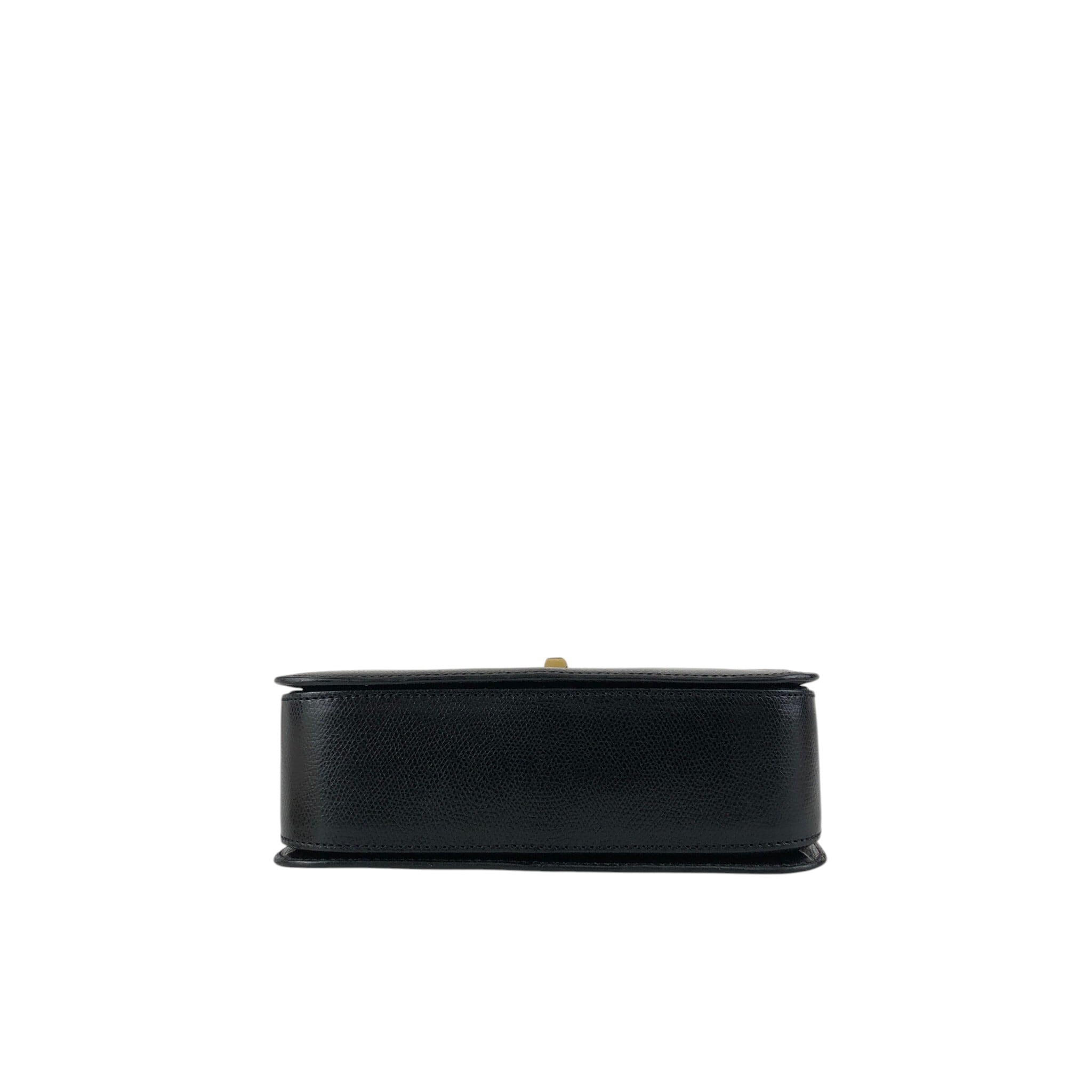 CELINE セリーヌ ショルダーバッグ ブラック ターンロック レザー