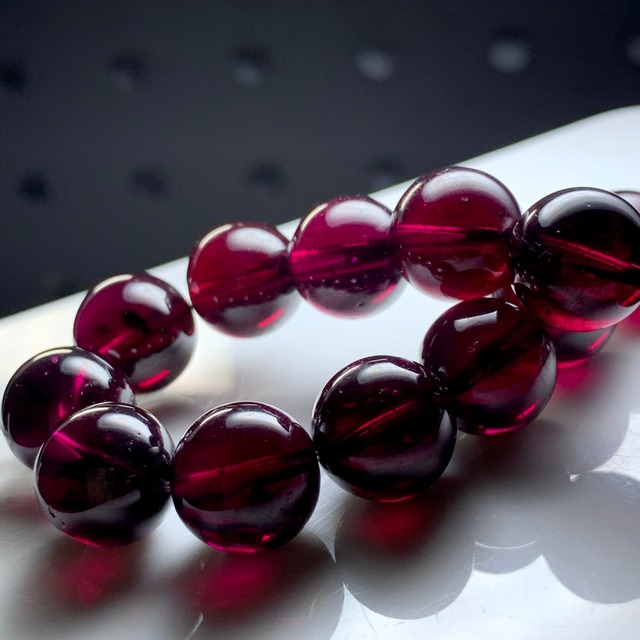 希少！ハイクオリティ♪大玉ロードライトガーネット ブレスレット