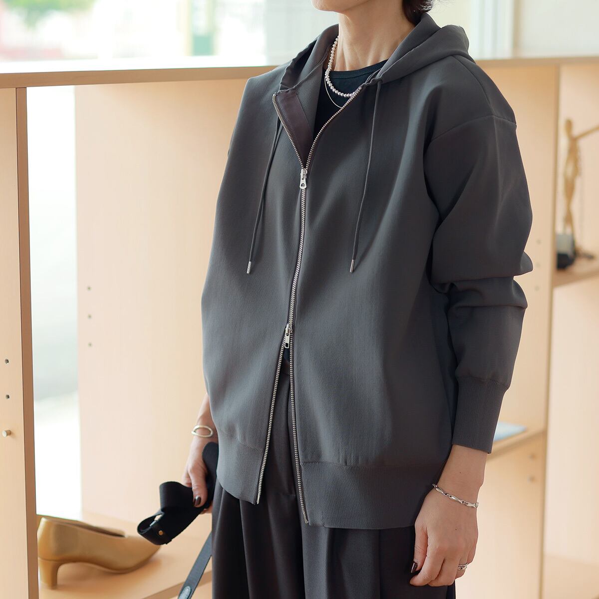 marmors (マルモア) 微撥水ジャージ ダブルジップパーカ