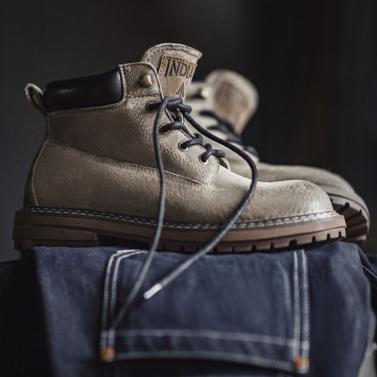 Vintage Genuine Leather High Top Boots / ヴィンテージ 本革 レザー ハイトップ ブーツ