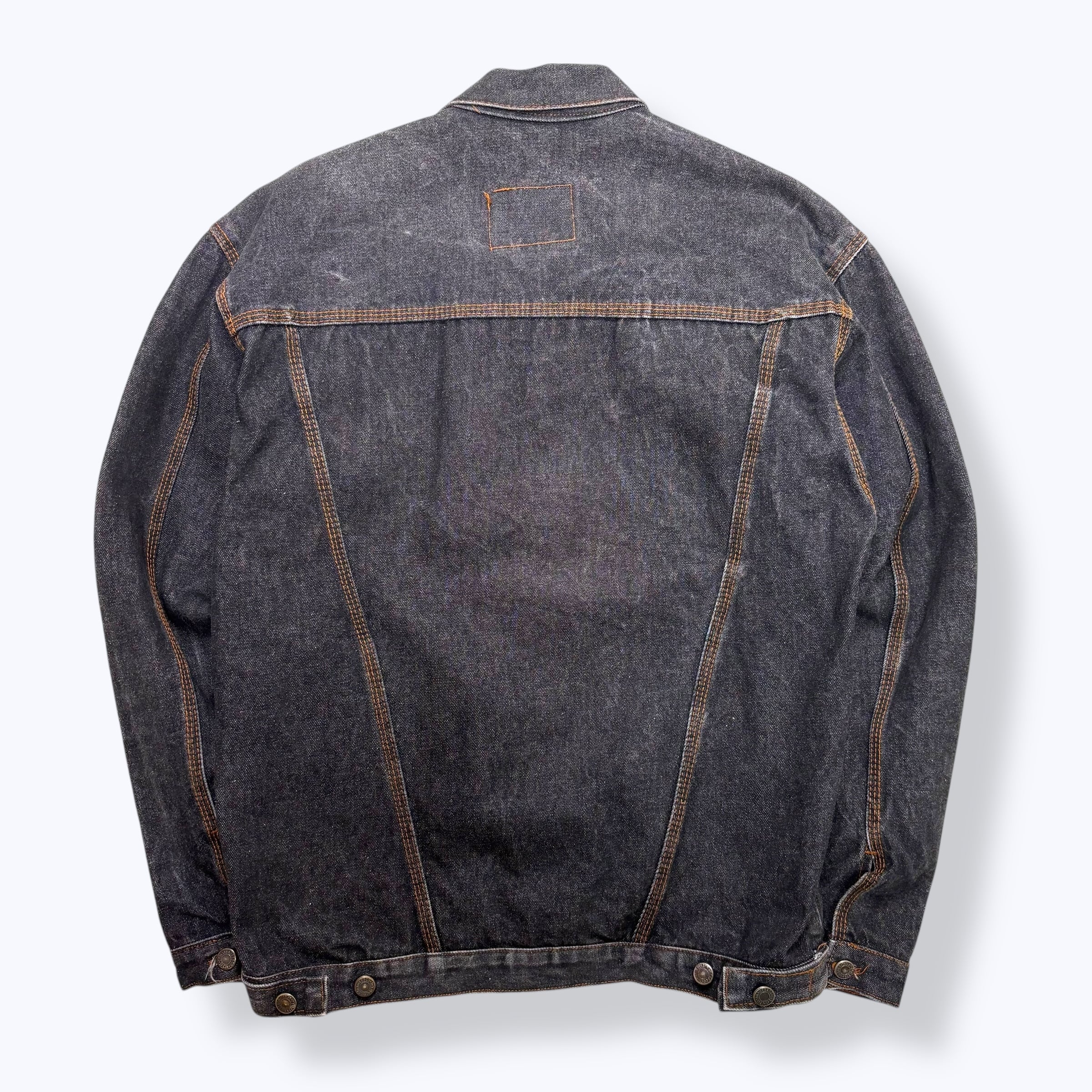 90s Levi's 70507 type Yarn Dyed Black Denim Jacket Made in USA 90