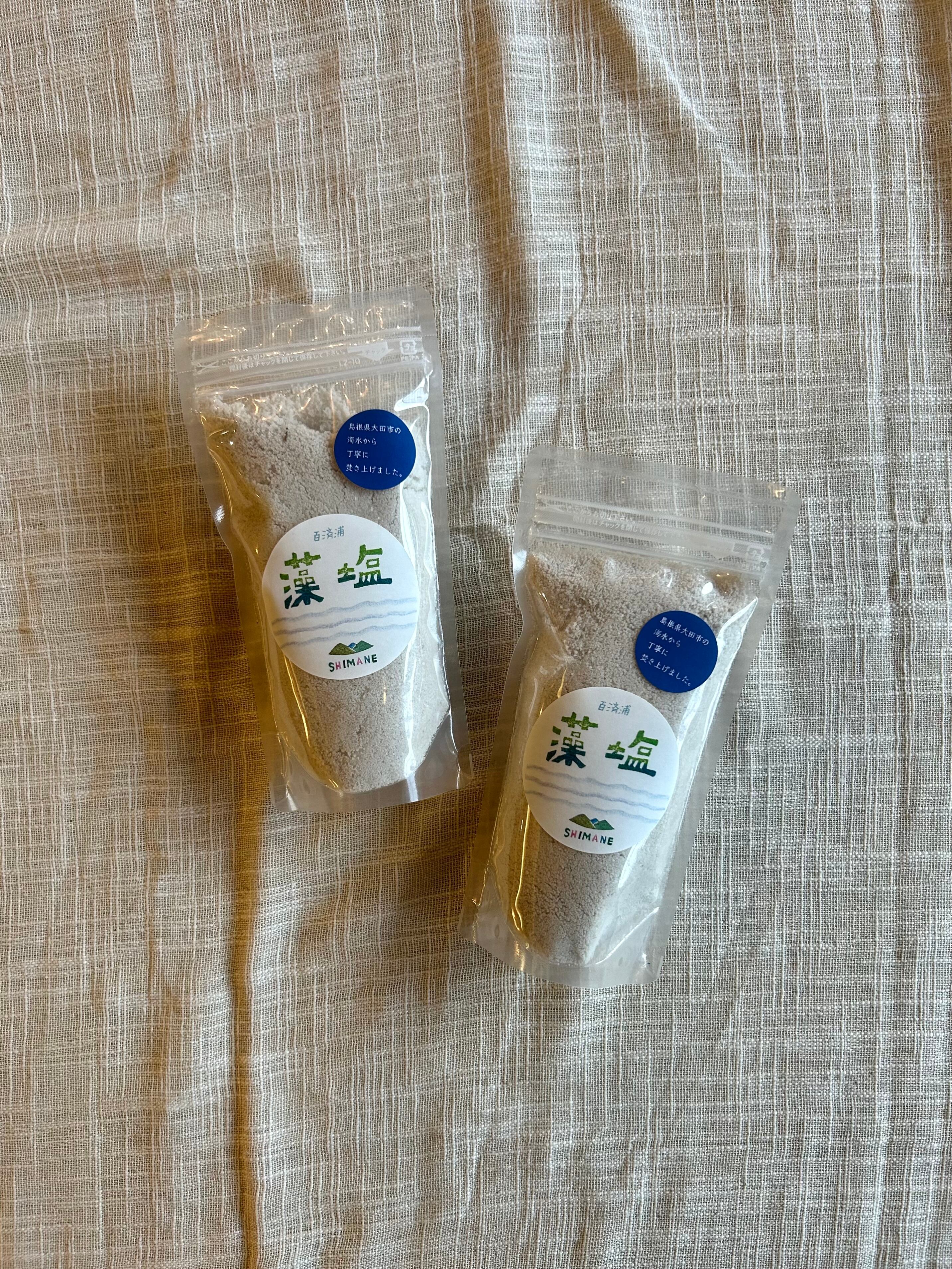 百済浦(くだらうら)の藻塩 (100g) 島根県産 大田市の海水から薪で焚き上げた塩 化学調味料不使用 自然食品 山の駅さんべ