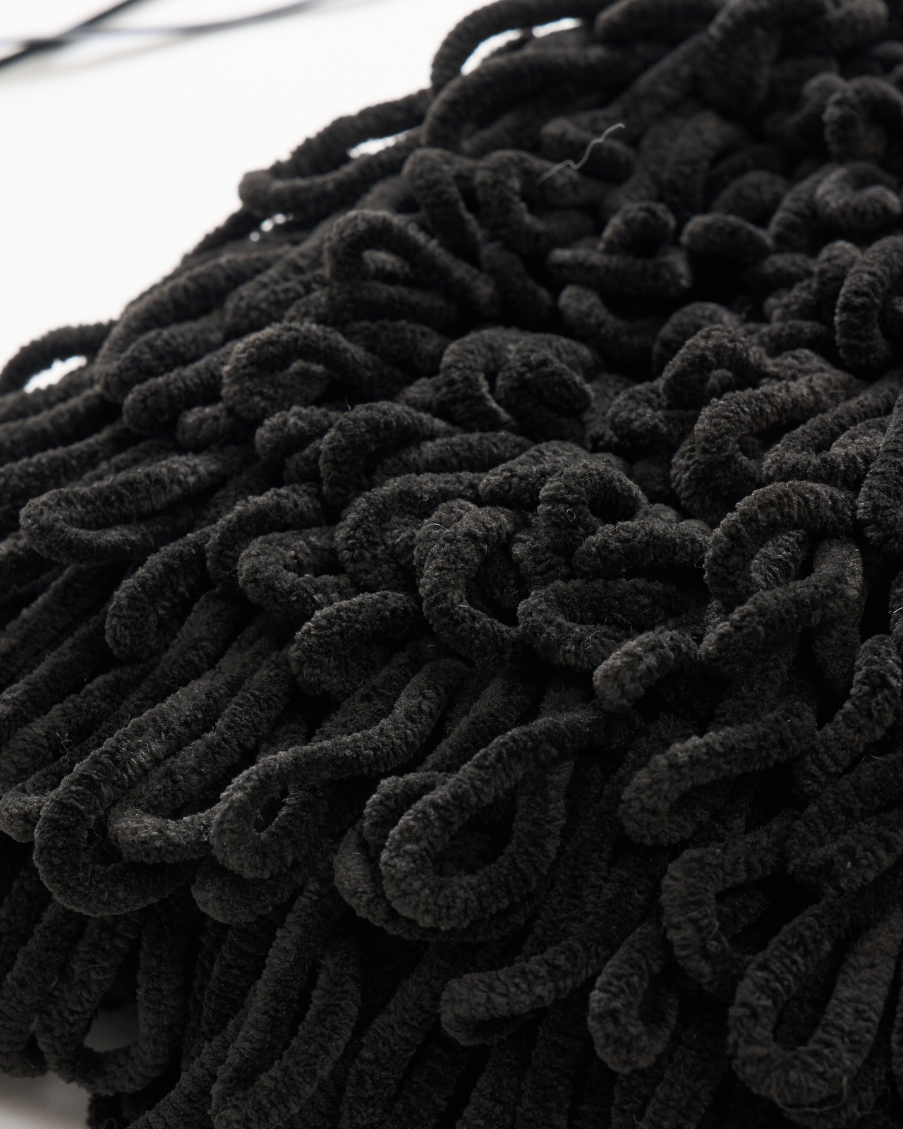 Thick Velvet Loop Monster Mini Bag Hand Knit