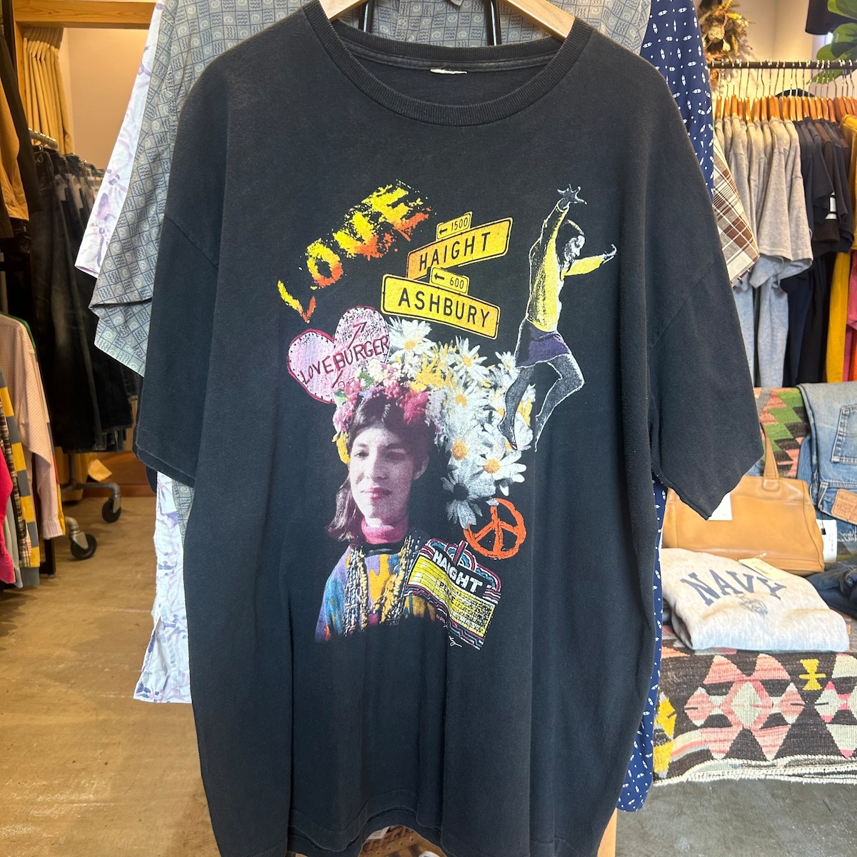 1990S HAIGHT ASBURY BLACK T-SHIRT | safarionline