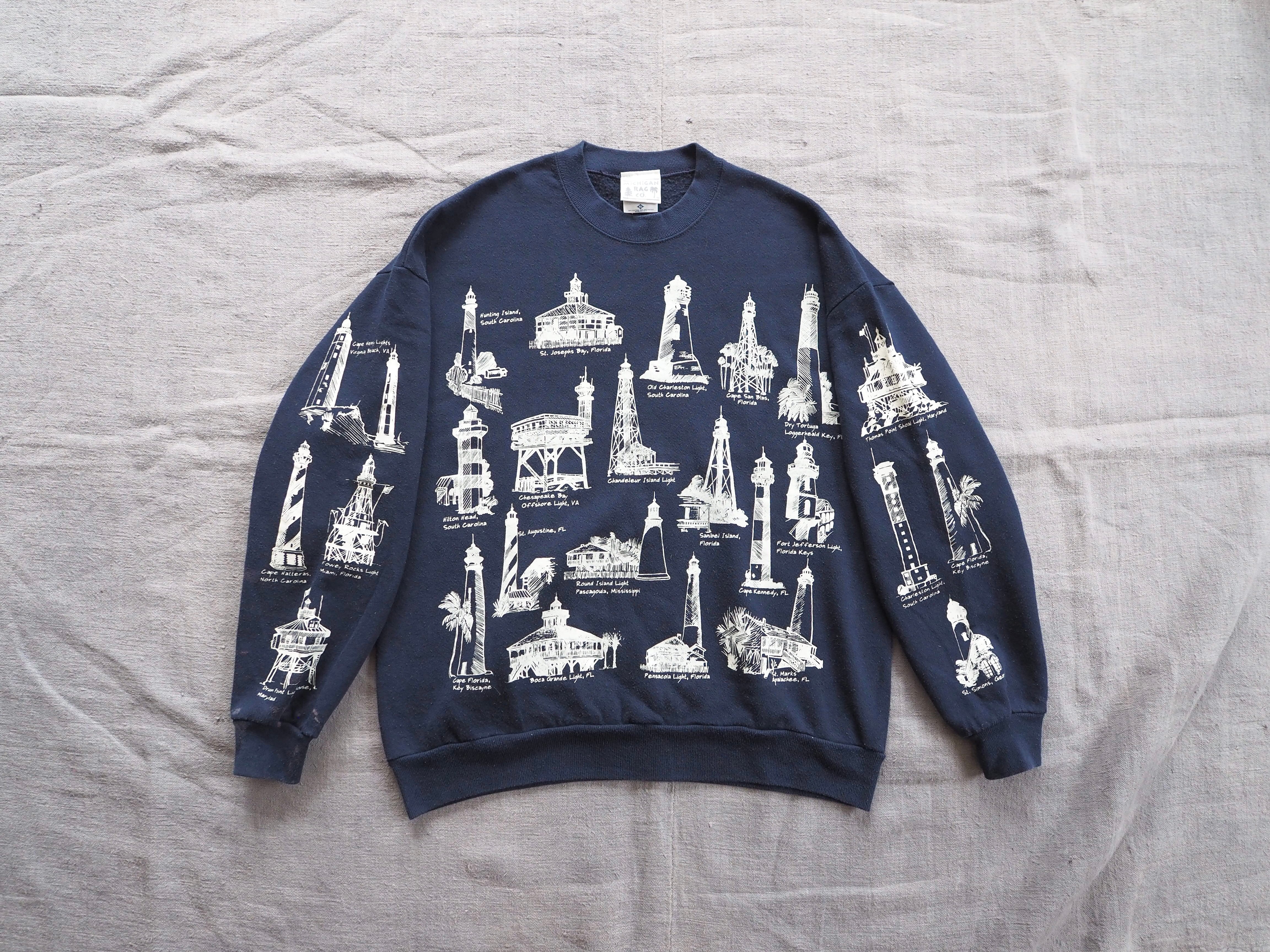 USA製 MICHIGAN RAG CO. スウェット 総柄 XL