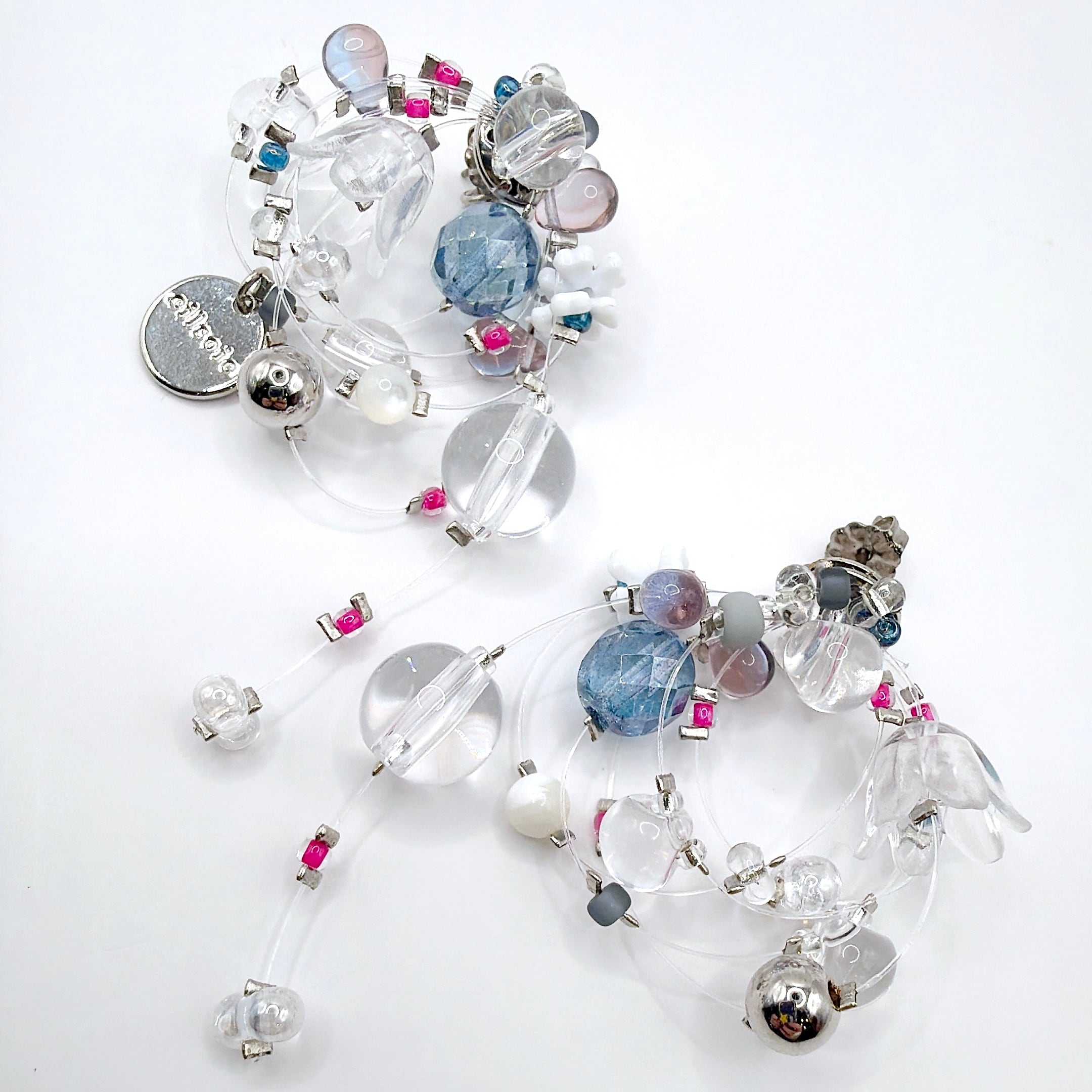 【限定コラボ 】cilsoie×ペタロ 10th limited ライトブルーピンク ピアス/イヤリング
