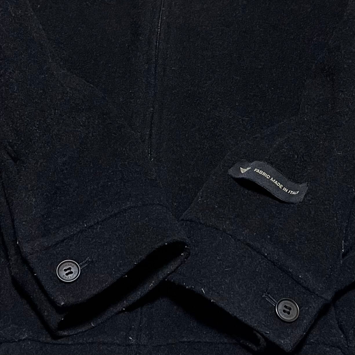 size L】DOCKERS ドッカーズ 襟レザー ウール ブルゾン size L】DOCKERS ドッカーズ 襟レザー ウール ブルゾン