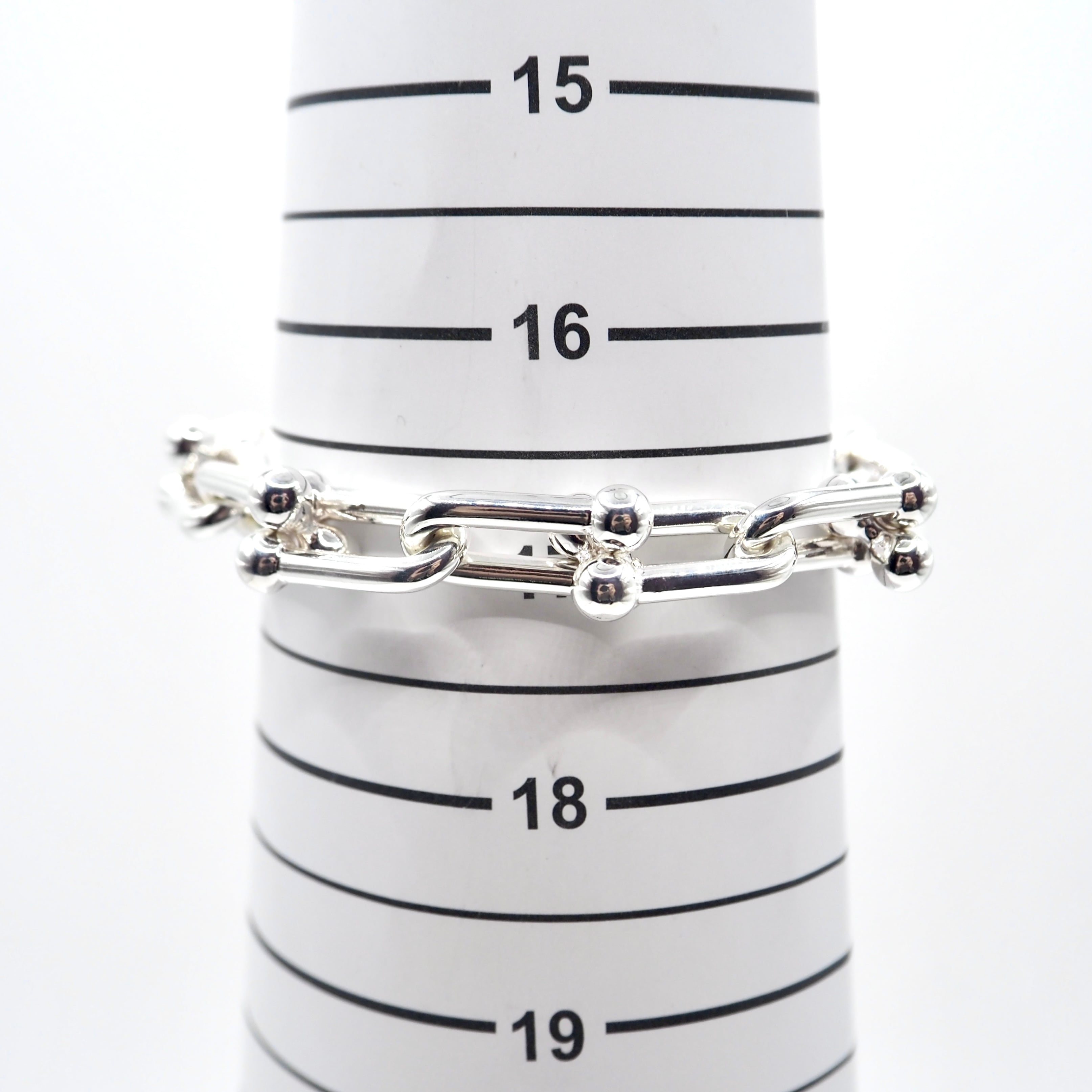 Tiffany&Co. ハードウェア ラージリンク ブレスレット 14コマ シルバー