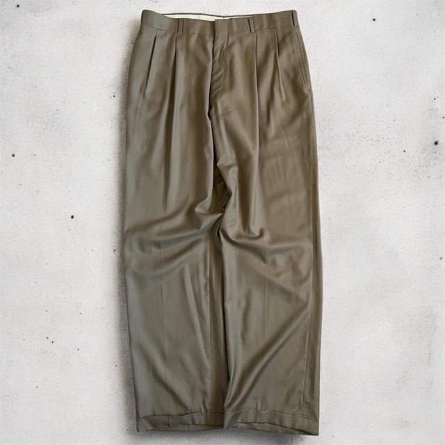 50s 60s レーヨンギャバジン スラックス （1950s Vintage Rayon 
