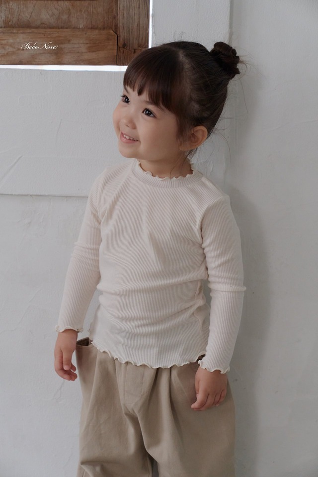 ⭐︎即納⭐︎[bebenine] soft ruffle lib tee