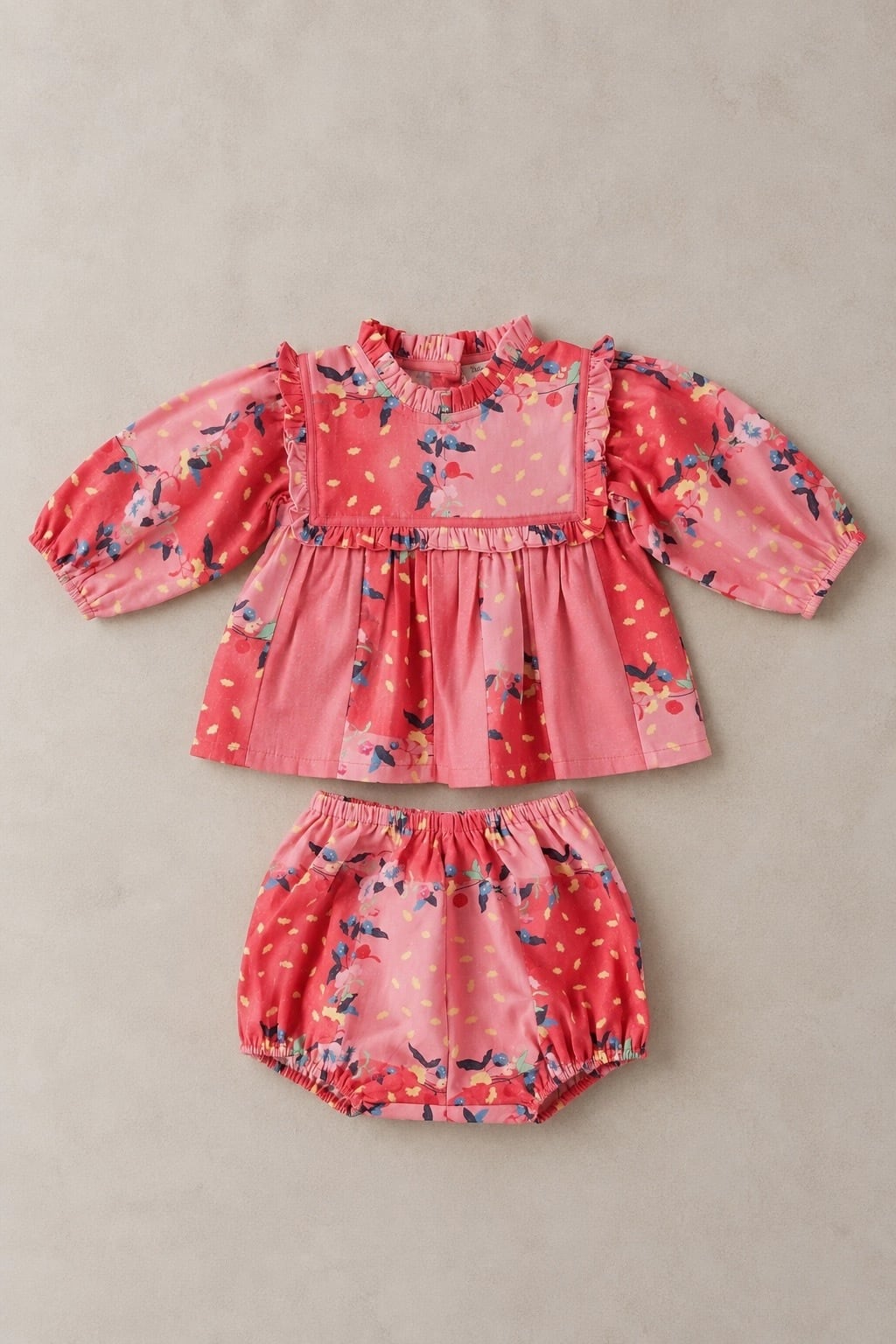 Bebe Organic 26AW 】 Beatrice Baby Set / Floral Patchwork | 世界の