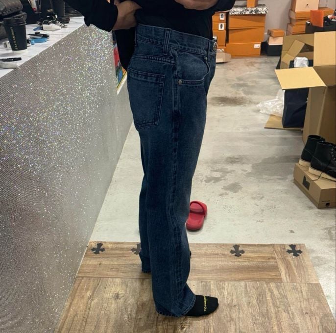 【新品未使用】クロムハーツ DNMボタン ホースシューボタン デニムパンツXL CHROME HEARTS クロムハーツ DNMボタン ホースシューボタン デニム