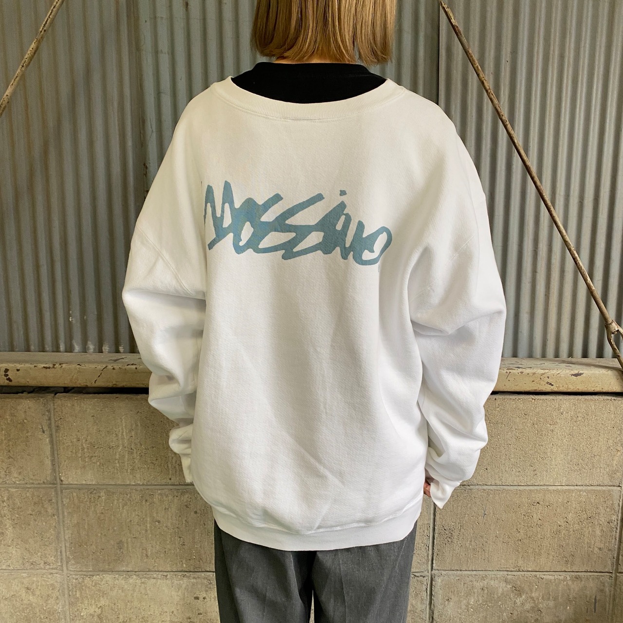 USA製 90年代 MOSSIMO モッシモ ブランドロゴ プリント スウェット 
