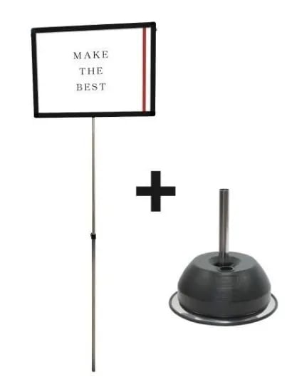 ブラックプラカードポールA A2横セット