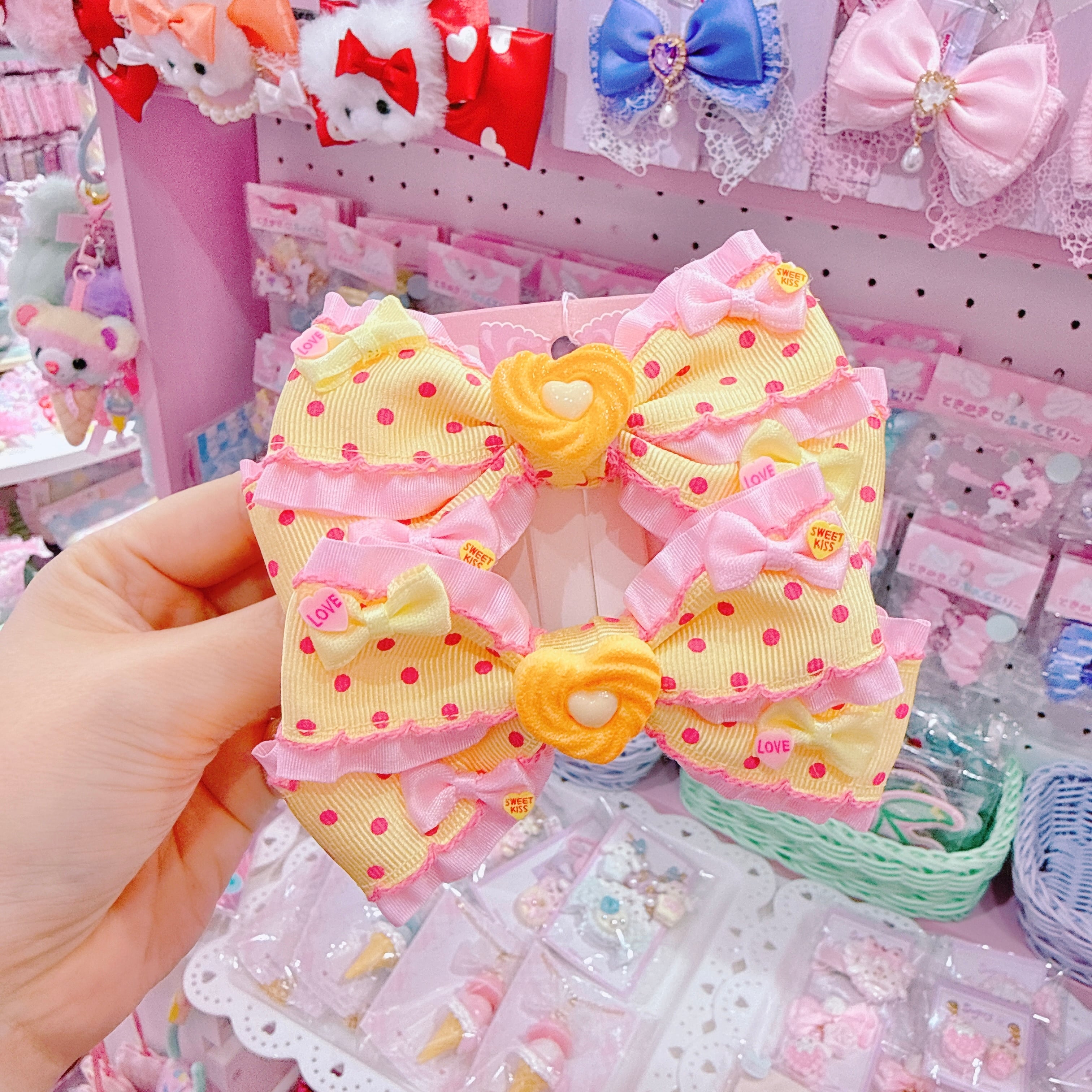 【J2】14-5ツインリボンヘアクリップ