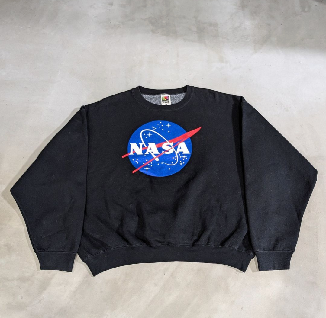 nasa design print sweat shirt 小岩店