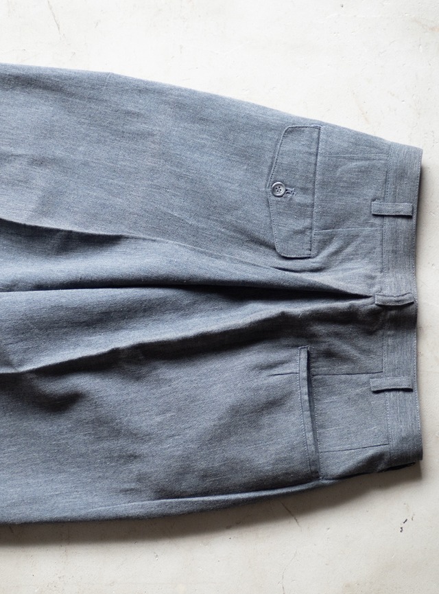 "MR-TESSEL" 1990s Melange 2 tuck trousers