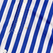 HAVERSACK ハバーサック 太ストライプ 長袖シャツ M/ブルー×ホワイト系 メンズ