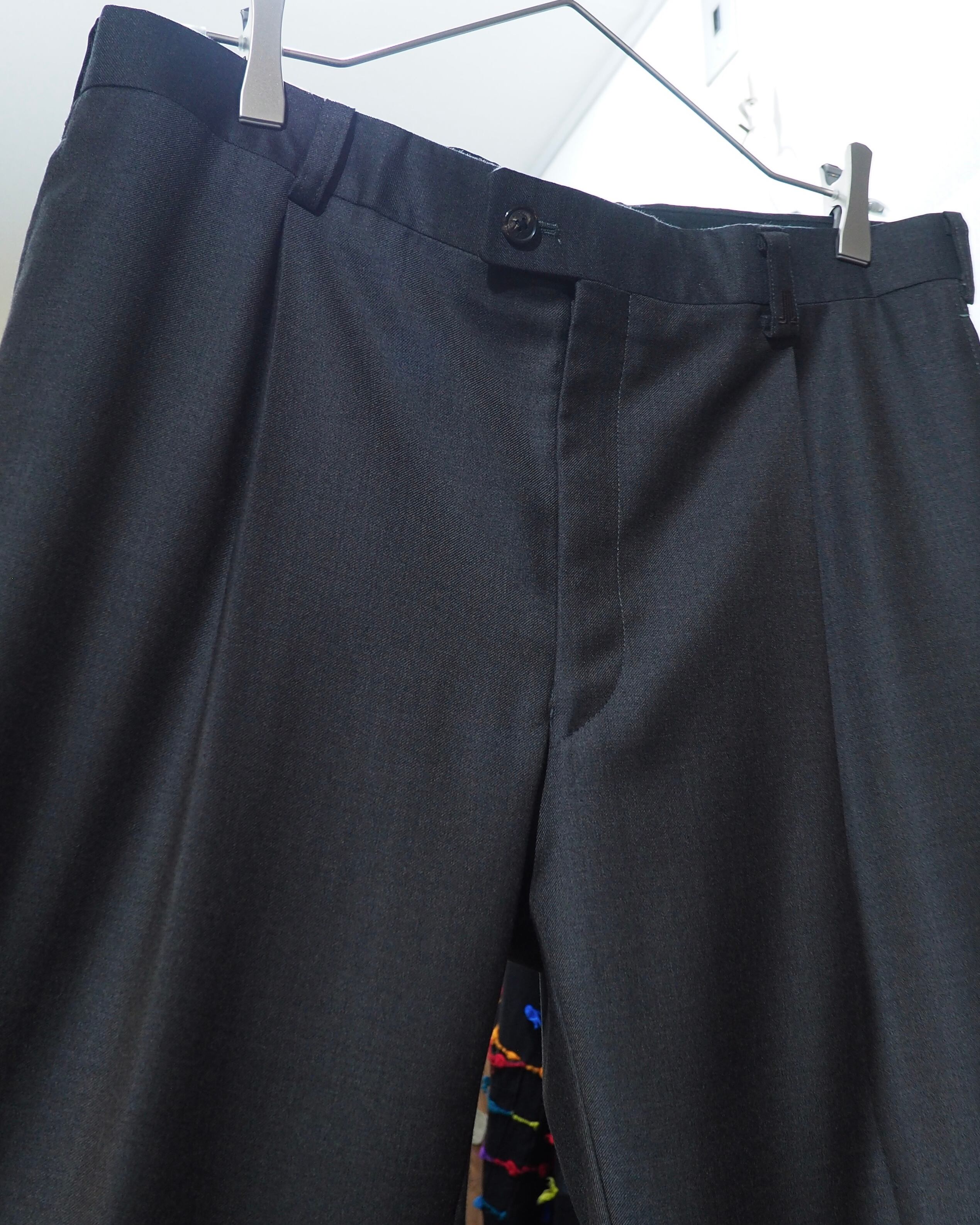 " LANVIN collection - 極上 " Special Pure Wool Wide Slacks Pants