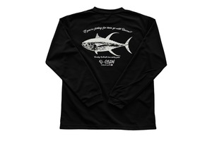 D-CLAW オリジナルマグロデザインロングスリーブドライTシャツ