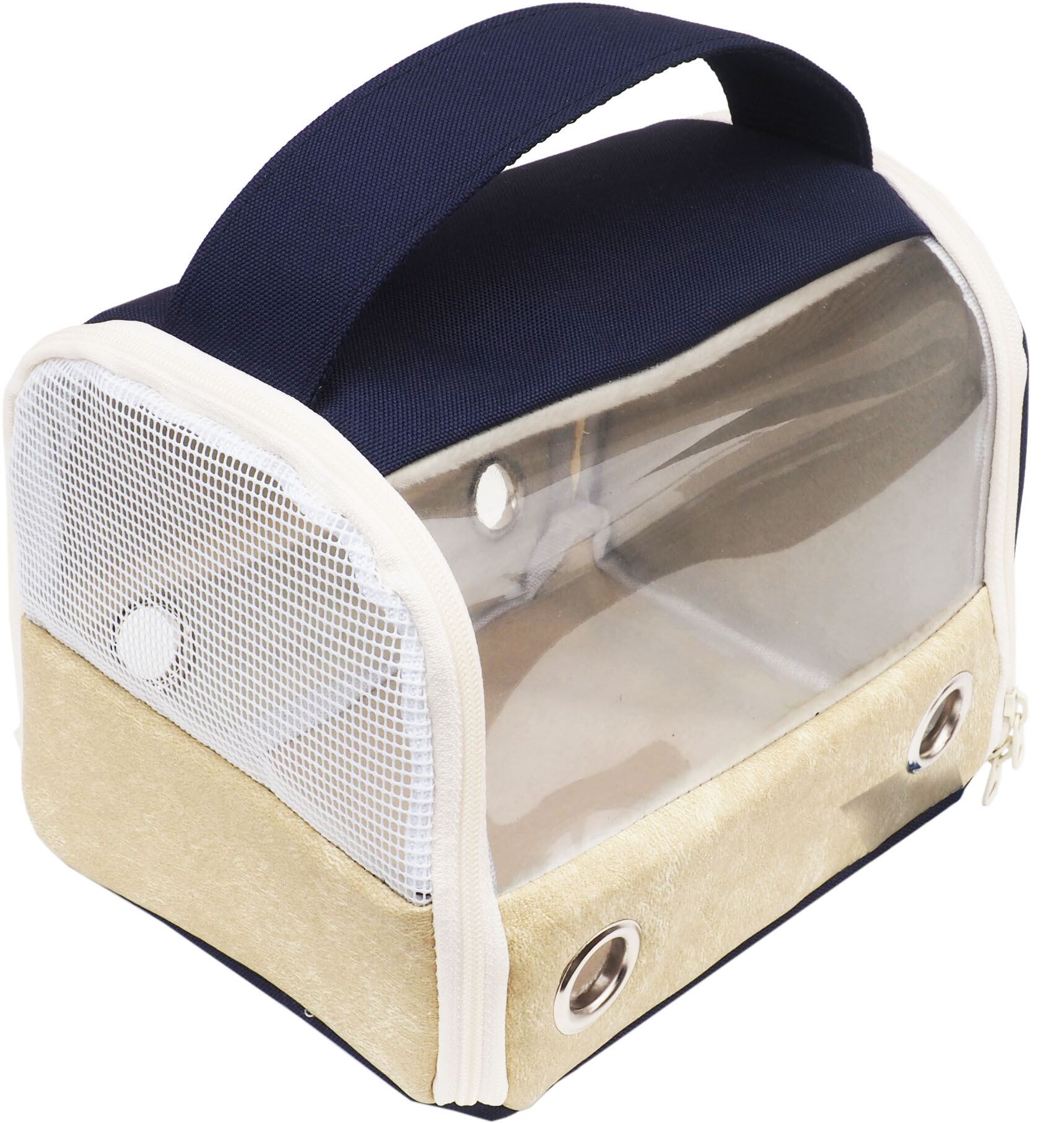 【小動物用品】クリアプチバッグ　ネイビー