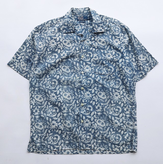 POLO RALPH LAUREN CALDWELL SUNFLOWER OPEN COLLAR S/S SHIRT