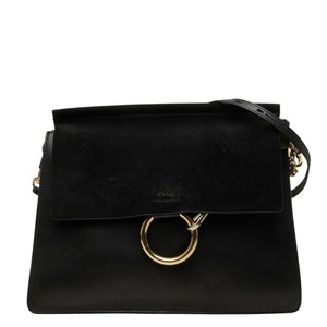 クロエ フェイ ショルダーバッグ ブラック レザー スウェード レディース Chloe 【中古】