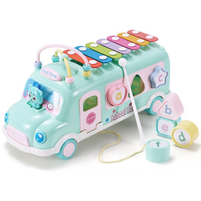 おもちゃ ライトグリーン 知育玩具 バス 車 琴 出産祝い 誕生日プレゼント 子供 クリスマスプレゼント 女の子 男の子 1歳 2歳 3歳 T 0023 Esperanza915