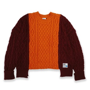 DITHER [ SWITCHED CABLE KNIT SWEATER ]