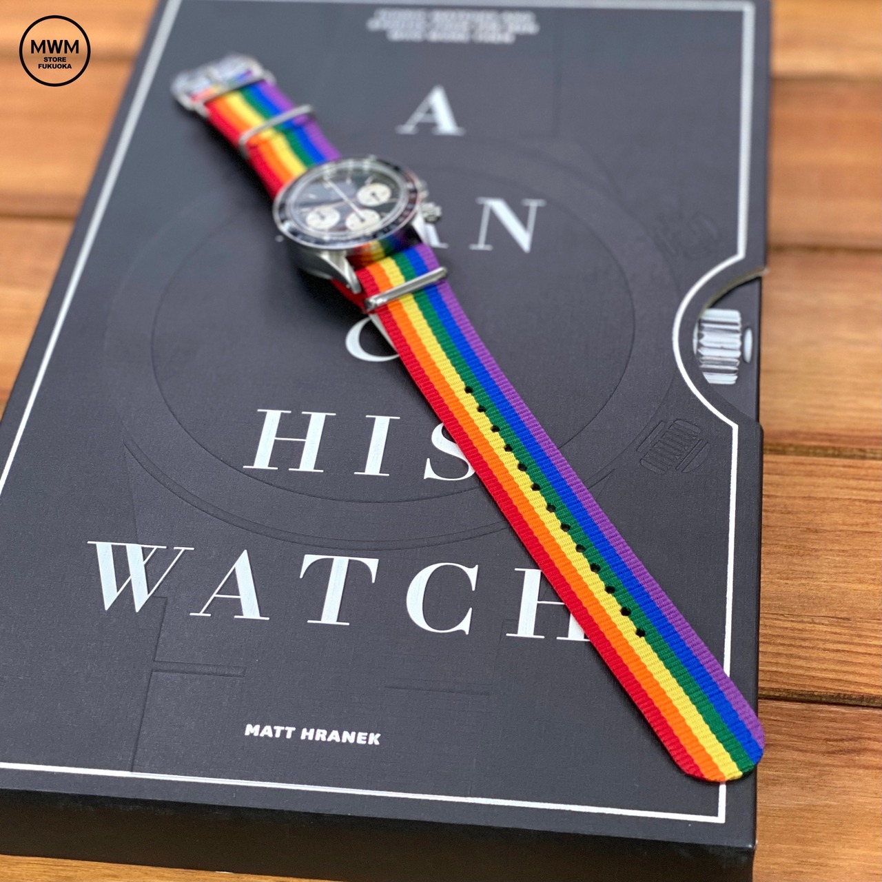 NATOナイロンストラップ Rainbow stripe  20mm幅 腕時計ベルト