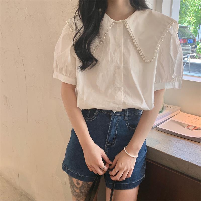 スタイルトップス サマーパールカラーシャツ 夏物 真珠 1号婦人90244235739