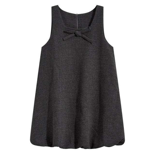 Ribbon balloon mini dress　B1261